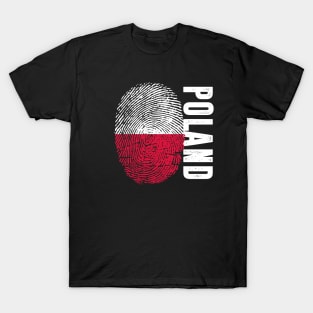 Poland Flag Fingerprint My Story DNA Polish T-Shirt